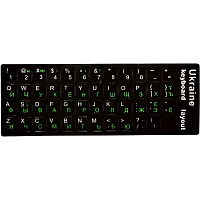 Наклейки на клавиатуру DK Укр\Рус\Eng Green