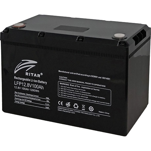 Аккумулятор Ritar LiFePO4 12V (12.8V/100Ah/1280Wh) (LFP12.8V100Ah G1(Heater))