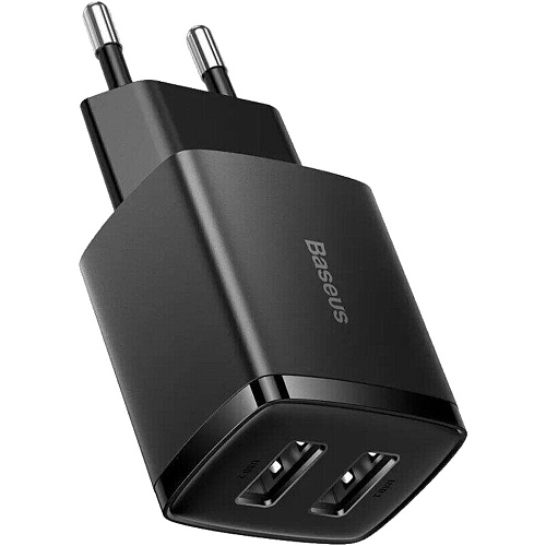 Сетевое зарядное устройство Baseus Compact Charger 2U 10.5W Black (CCXJ010201)