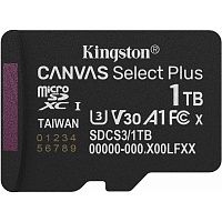 Карта памяти Kingston microSDXC Canvas Select Plus 1TB Class 10 UHS-I U3 V30 А1 (SDCS3/1TBSP)
