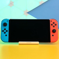 Портативна ігрова консоль Nintendo Switch OLED with Neon Blue and Neon Red Joy-Con (045496453442) Б/У - придбати в Дніпрі, Україні: ціна, характеристики | інтернет-магазин TOUCH