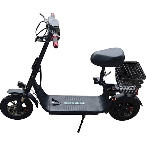 Электросамокат X-Scooter Ekam KM-15 + амортизатор и корзина Black