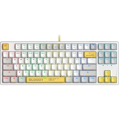 Клавиатура Bloody S87 Energy White