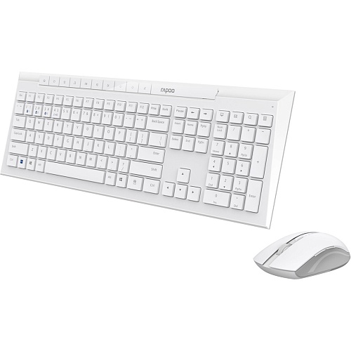 Комплект (клавиатура + мышь) Rapoo 8210M White