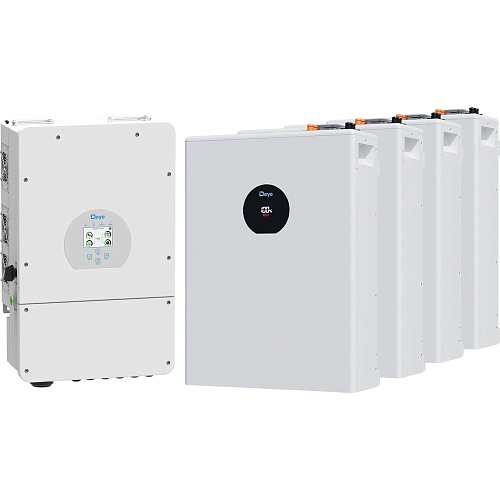 Система хранения энергии Deye SUN-10K-SG02LP1-EU-AM3 10kW + 4 АКБ SE-F5 Pro-C 20.4kWh (51.2V/100Ah/5120Wh)