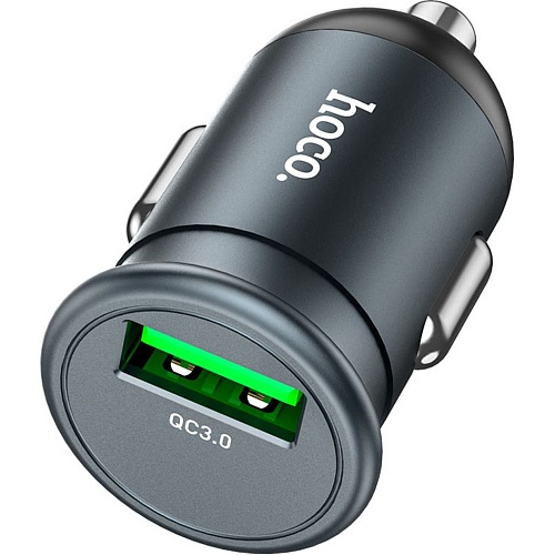 Автомобильное зарядное устройство Hoco Z43 Mighty QC3.0 USB-A Metal Gray (761194)