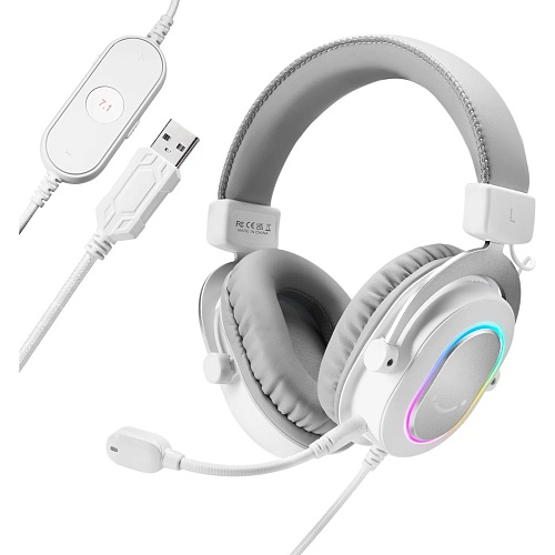 Ігрові навушники Fifine H6 RGB 7.1 White - придбати в Дніпрі, Україні: ціна, характеристики | інтернет-магазин TOUCH