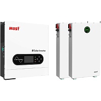 Система зберігання енергії Must PV18-6048ECO 6kW + 2 АКБ LP28-48200 20.4 kWh (51.2V/200Ah/10240Wh) - придбати в Дніпрі, Україні: ціна, характеристики | інтернет-магазин TOUCH