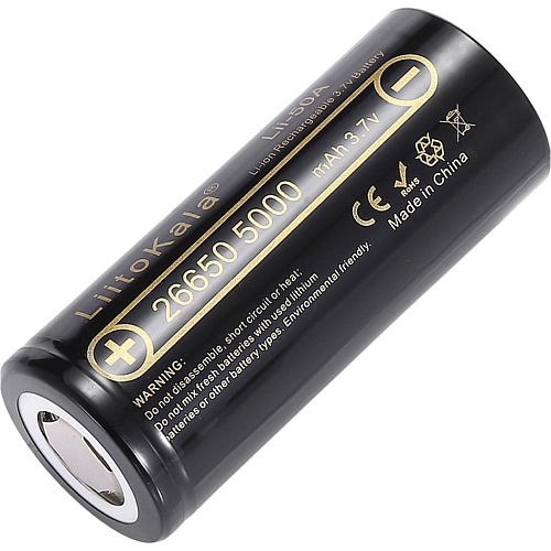 Акумулятор LiitoKala 26650 5000mAh Li-ion 1шт (Lii-50A) - придбати в Дніпрі, Україні: ціна, характеристики | інтернет-магазин TOUCH