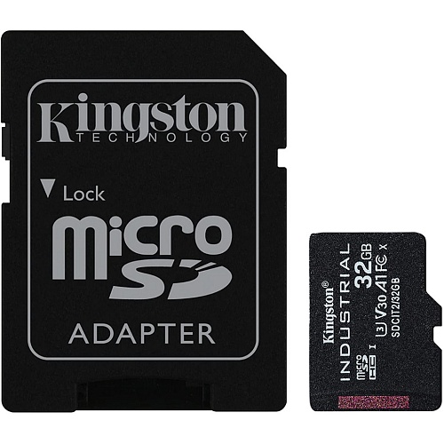 Карта пам'яті Kingston microSDHC Industrial 32GB Class 10 UHS-1(U3) A1 V30 + SD adapter (SDCIT2/32GB) - придбати в Дніпрі, Україні: ціна, характеристики | інтернет-магазин TOUCH