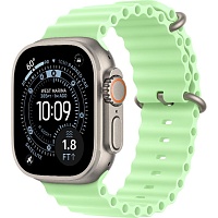 Смарт-часы Apple Watch Ultra 3 49mm Natural Titanium Case with Neon Green Ocean Band (MGCF4)
