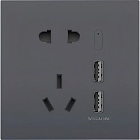 Умная розетка Aqara H1 Smart Socket USB Zigbee 3.0 Grey (QBCZ15LM)