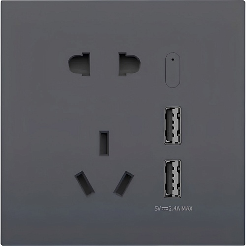 Умная розетка Aqara H1 Smart Socket USB Zigbee 3.0 Grey (QBCZ15LM)
