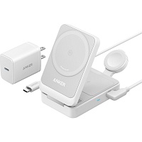 Бездротовий зарядний пристрій Anker MagGo 3-in-1 Qi2 White (A2557) - придбати в Дніпрі, Україні: ціна, характеристики | інтернет-магазин TOUCH