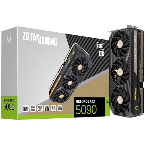 Відеокарта Zotac GAMING GeForce RTX 5090 32GB SOLID OC (ZT-B50900J-10P) UA - придбати в Дніпрі, Україні: ціна, характеристики | інтернет-магазин TOUCH