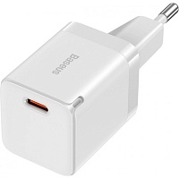 Мережевий зарядний пристрій Baseus GaN3 Fast Charger Type-C 30W White (CCGN010102) - придбати в Дніпрі, Україні: ціна, характеристики | інтернет-магазин TOUCH