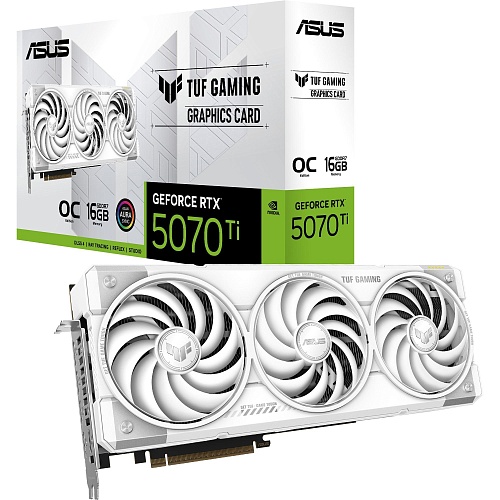 Видеокарта Asus TUF Gaming GeForce RTX 5070 Ti OC 16GB White (TUF-RTX5070TI-O16G-WHITE-GAMING) UA