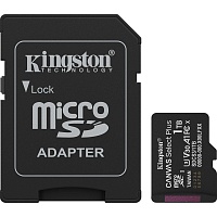 Карта памяти Kingston microSDXC Canvas Select Plus 1TB Class 10 UHS-I U3 V30 А1 + SD адаптер (SDCS3/1TB)