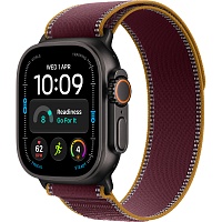 Смарт-часы Apple Watch Ultra 4 49mm Black Titanium Case with Burgundy Trail Loop S/M (MJC34)