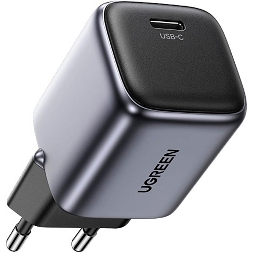 Сетевое зарядное устройство Ugreen CD318 Nexode Mini 20W PD GaN Tech Charger Gray (90664)