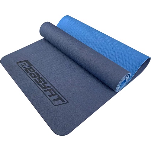 Коврик для йоги EasyFit TPE+TC 6mm Blue/Light Blue (EF-1924-BLB)