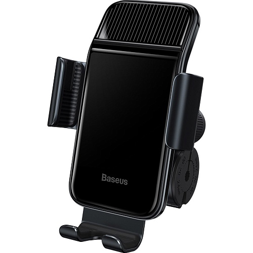 Автодержатель с беспроводной зарядкой Baseus Smart Solar Power Wireless Cycling Electric Holder Black (SUZG010001)