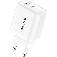 Мережевий зарядний пристрій Senteo T-02 PD3.0+QC3.0 20W White - придбати в Дніпрі, Україні: ціна, характеристики | інтернет-магазин TOUCH