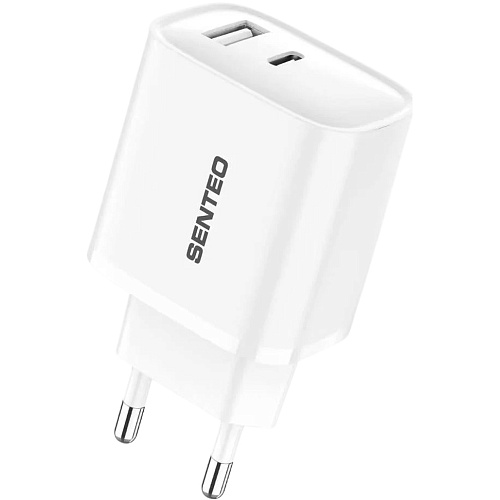 Мережевий зарядний пристрій Senteo T-02 PD3.0+QC3.0 20W White - придбати в Дніпрі, Україні: ціна, характеристики | інтернет-магазин TOUCH