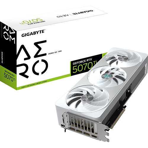 Видеокарта Gigabyte GeForce RTX 5070 Ti AERO OC 16G (GV-N507TAERO OC-16GD) EU
