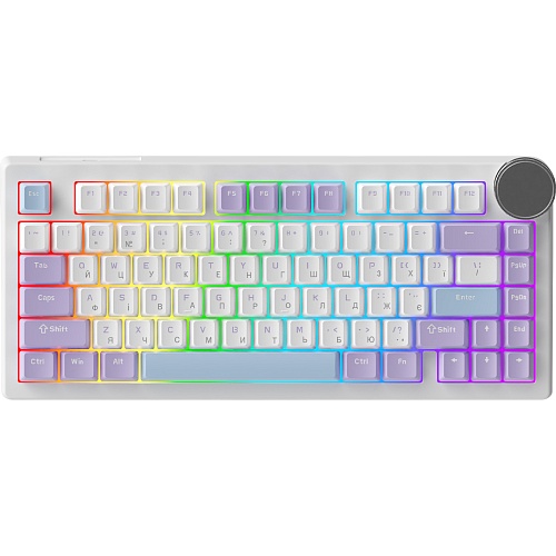 Клавиатура Ajazz AK820 V2 Coconut Flake Switch Purple/White/Blue (AK820-V2-CF-PWB)