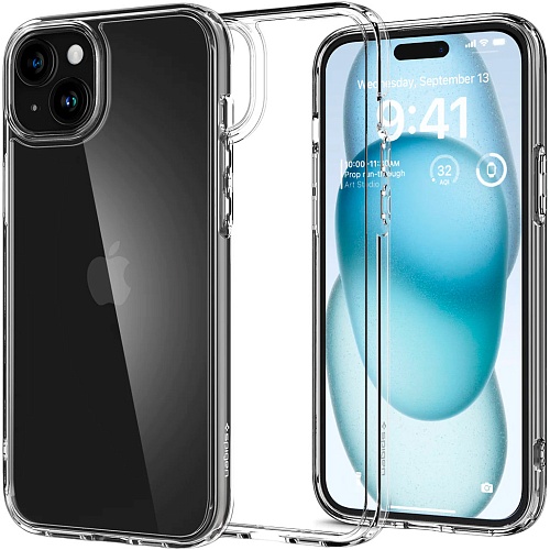 Чехол Spigen Ultra Hybrid для Apple iPhone 15 Crystal Clear (ACS06793)