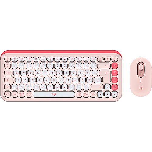 Комплект (клавиатура + мышь) Logitech POP Icon Combo Bluetooth UA Rose (920-013142)