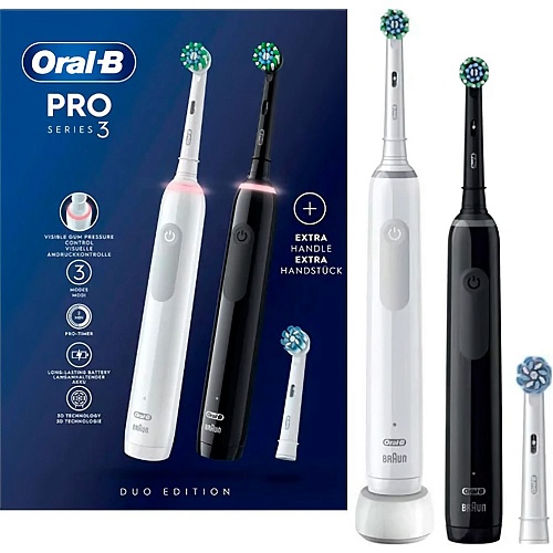 Электрическая зубная щетка Oral-B D505 PRO 3 3900 Black + White Витрина