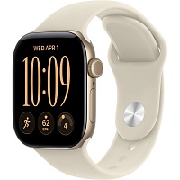 Смарт-часы Apple Watch Series 12 GPS 42mm Light Gold Aluminum Case with Sand Sport Band S/M (MJED4)