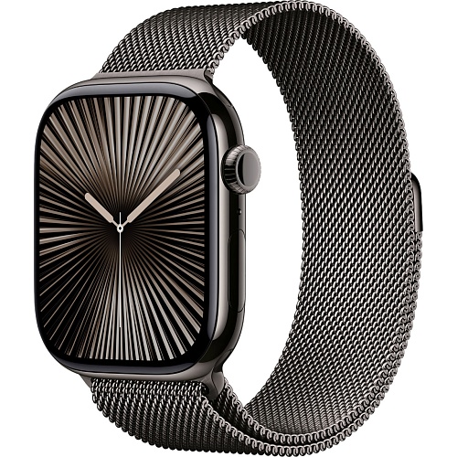 Смарт-часы Apple Watch Series 10 GPS + Cellular 46mm Slate Titanium Case with Slate Milanese Loop M/L (MWYW3)