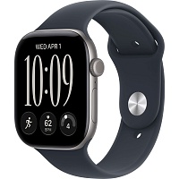 Смарт-часы Apple Watch Series 12 GPS 46mm Space Gray Aluminum Case with Navy Blue Sport Band M/L (MJEJ4)