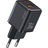 Сетевое зарядное устройство Usams US-CC189 30W Black (CC189TC01)