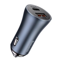 Автомобільний зарядний пристрій Baseus Golden Contactor Pro 40W USB + Type-C (CCJD-0G) Gray - придбати в Дніпрі, Україні: ціна, характеристики | інтернет-магазин TOUCH