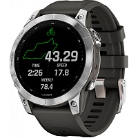 Смарт-часы Garmin Fenix 7 Standard Edition Silver with Graphite Band (010-02540-00/01)
