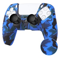 Чохол на геймпад Silicone Case для Sony DualSense Blue Camouflage