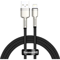 Кабель Baseus Cafule Metal USB to Lightning 2м Black (CALJK-B01)