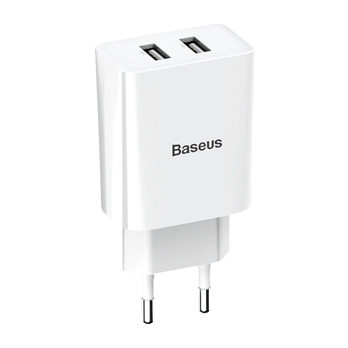 Сетевое зарядное устройство Baseus Speed Mini 2USB 2.1A (CCFS-R02) White