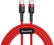 Кабель Baseus Cafule USB-C to USB-C 1m (CATKLF-G09) Red - придбати в Дніпрі, Україні: ціна, характеристики | інтернет-магазин TOUCH