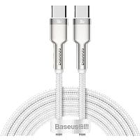 Кабель Baseus Cafule Metal USB-C to USB-C 100W 2m White (CATJK-D02)