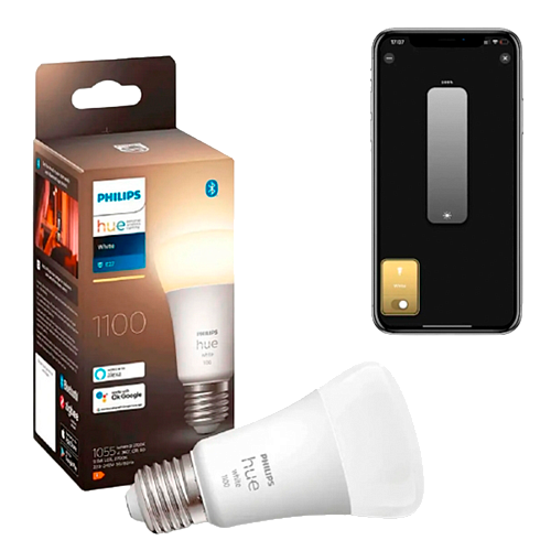 Умная лампочка Philips Hue E27 White 1100лм 75Вт 9.5W ZigBee, Bluetooth, Apple HomeKit 2 шт.