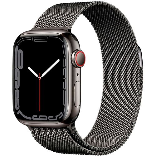 Смарт-часы Apple Watch Series 7 GPS + Cellular 45mm Graphite Stainless Steel with Graphite Milanese Loop (MKJJ3)