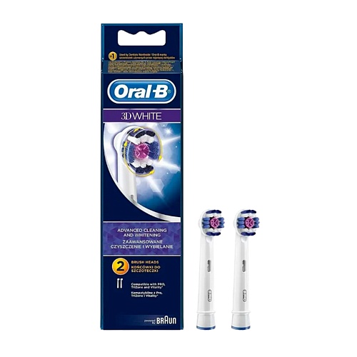 Насадка для зубной щетки Oral-B EB18-2 3D (White) 2 шт