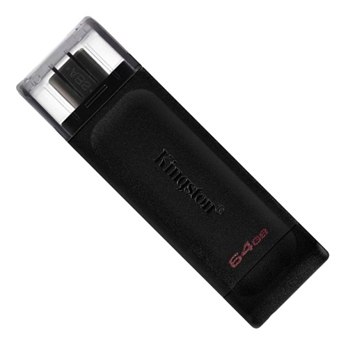 USB флеш-накопитель Kingston DataTraveler 70 64GB USB-C 3.2 Gen 1 Black (DT70/64GB)