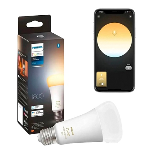 Умная лампочка Philips Hue E27 White Ambiance 1600лм 100Вт 13W ZigBee, Bluetooth, Apple HomeKit (8719514288195)