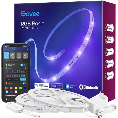 Светодиодная лента Govee RGBI Basic Smart Led LightStrip Bluetooth 10м